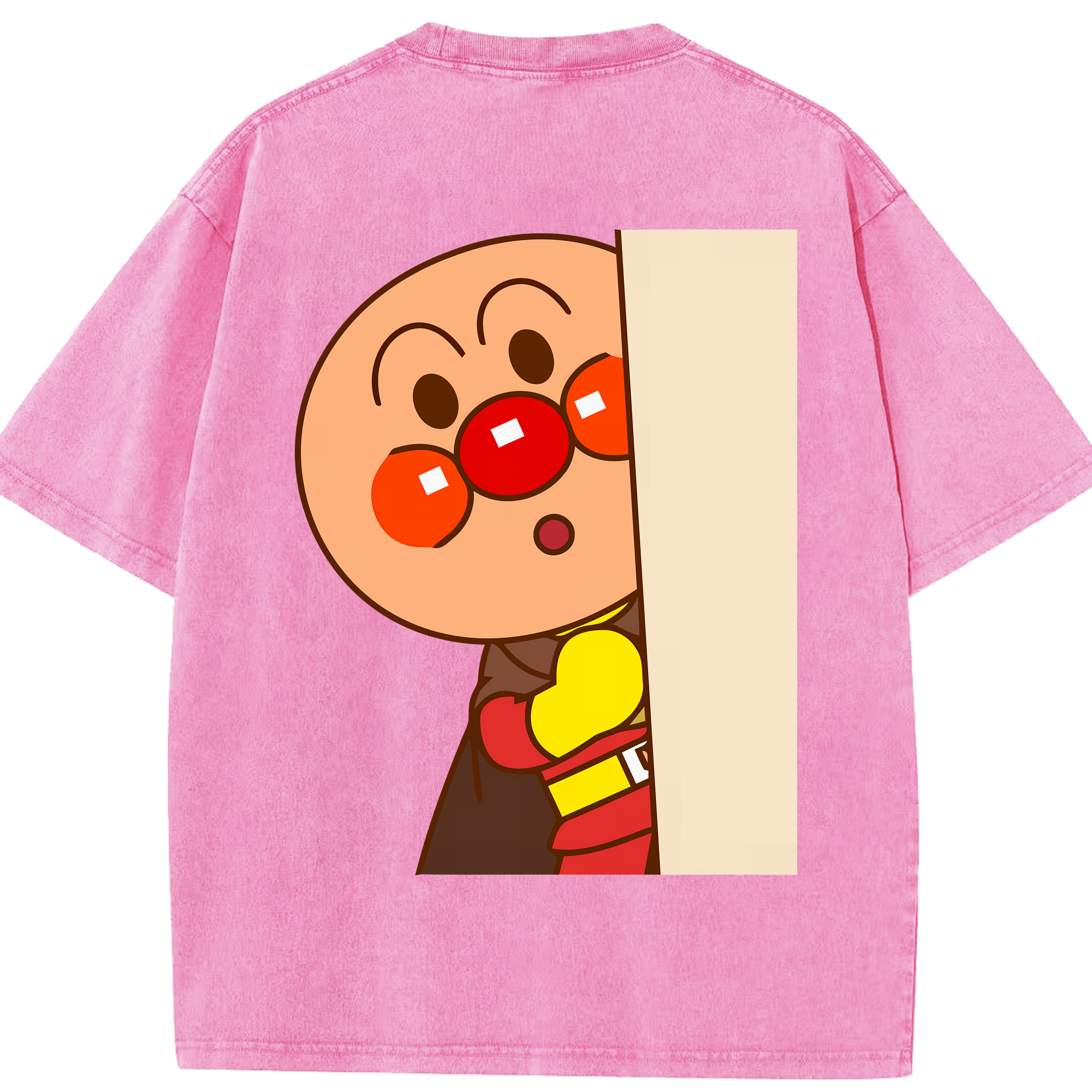 （画像用） アンパンマン Anpanman 綿100% ヴィンテージ風 半袖Tシャツ（背面プリント）